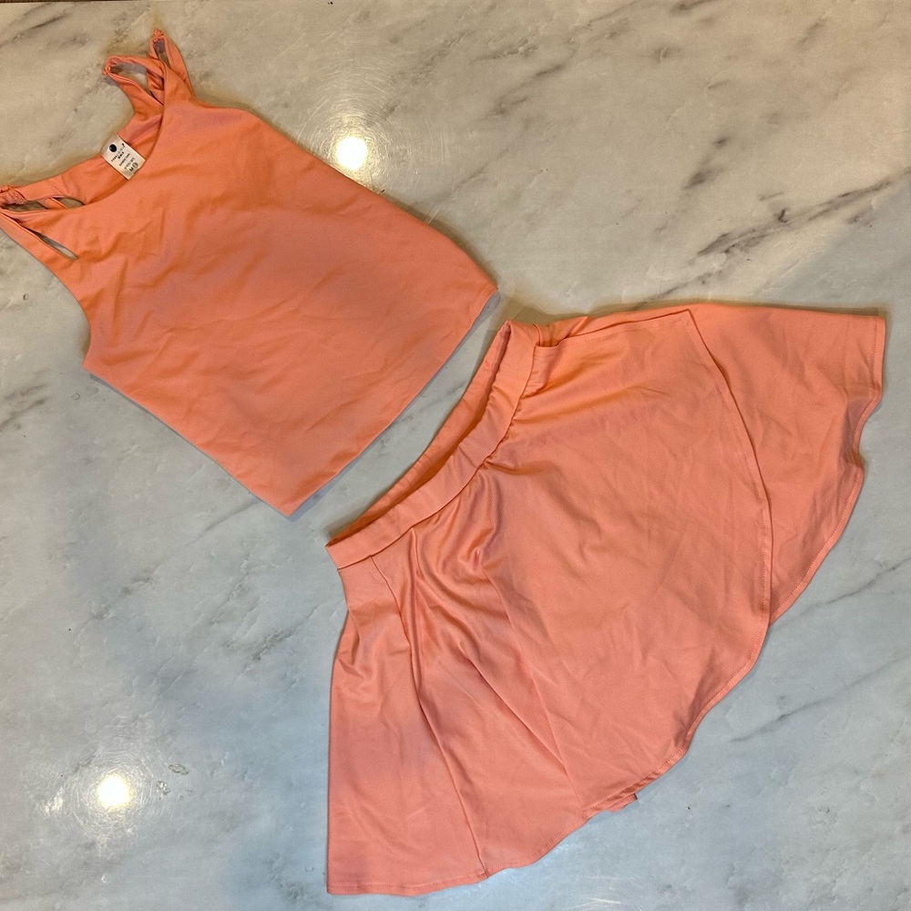 Yogalicious Coral Kids Skirt Set